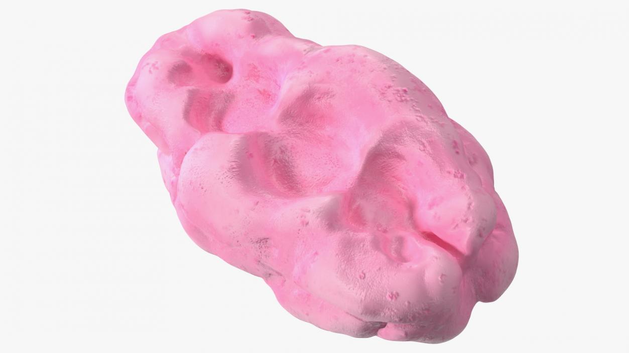 Pink Chewed Bubble Gum with Teeth Marks 3D model