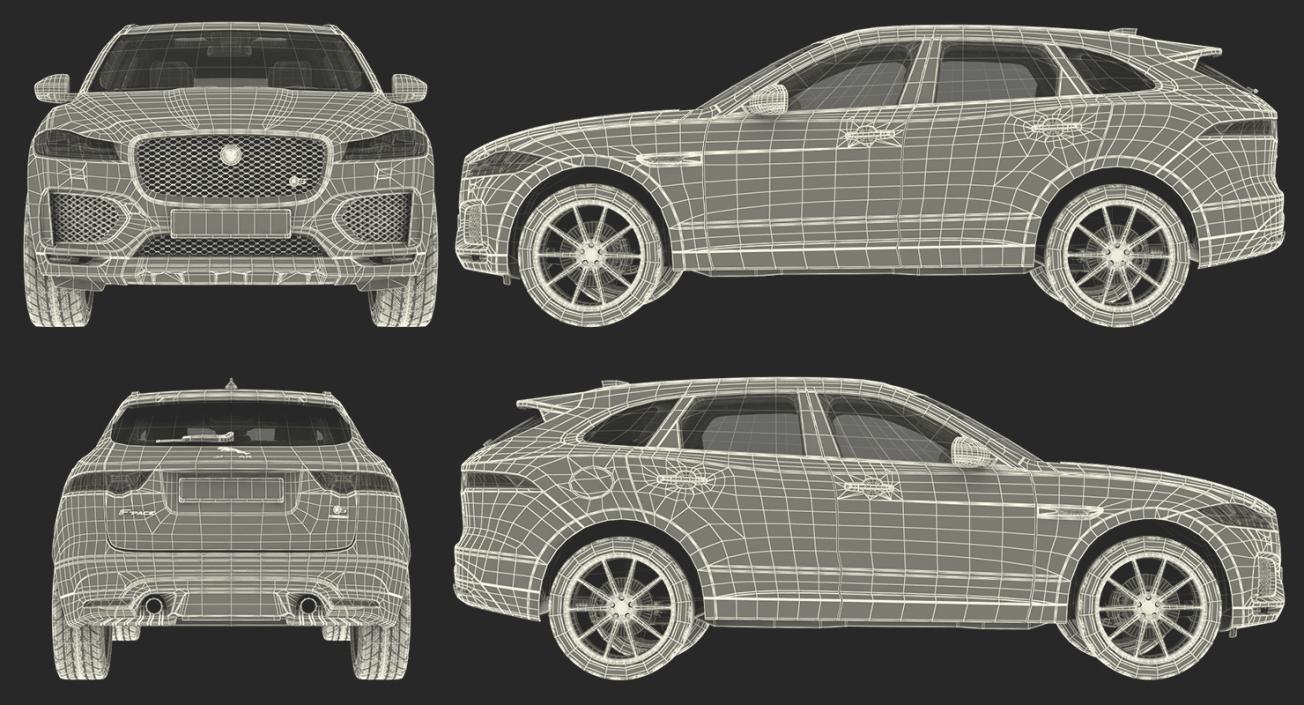 3D Jaguar F-Pace 2017 model