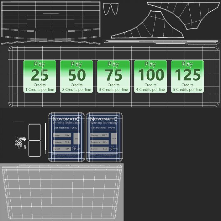 3D model Slot Machine Emerald