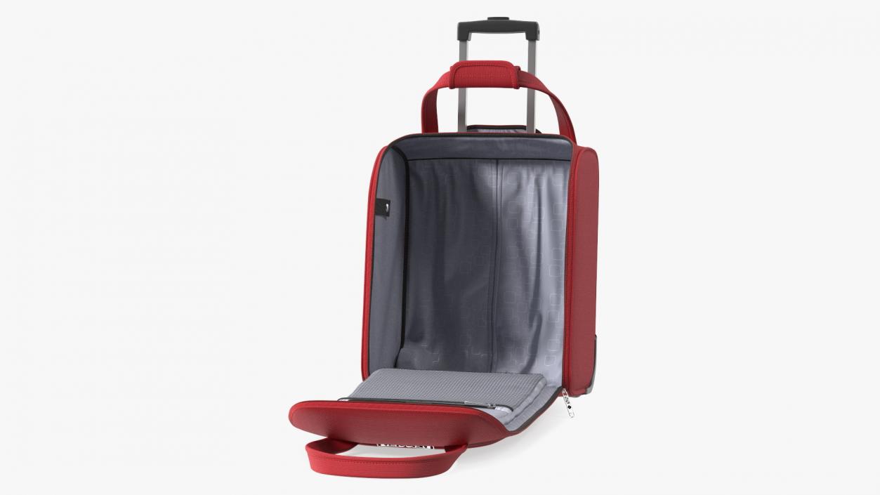 3D Red Open Softshell Luggage