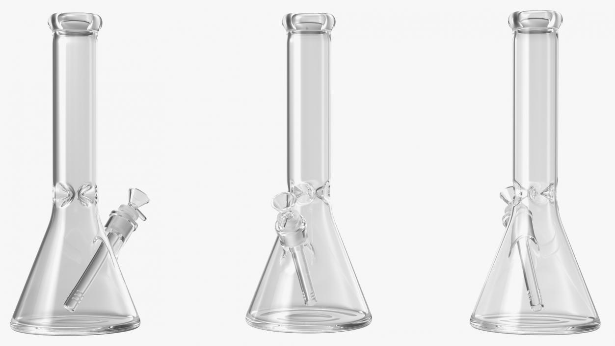 Glass Beaker Bong 3D