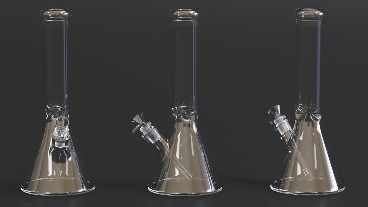 Glass Beaker Bong 3D