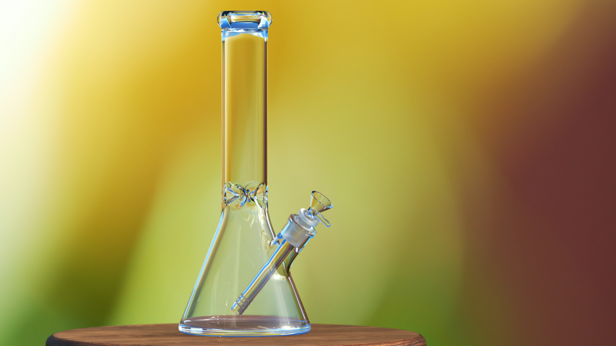 Glass Beaker Bong 3D