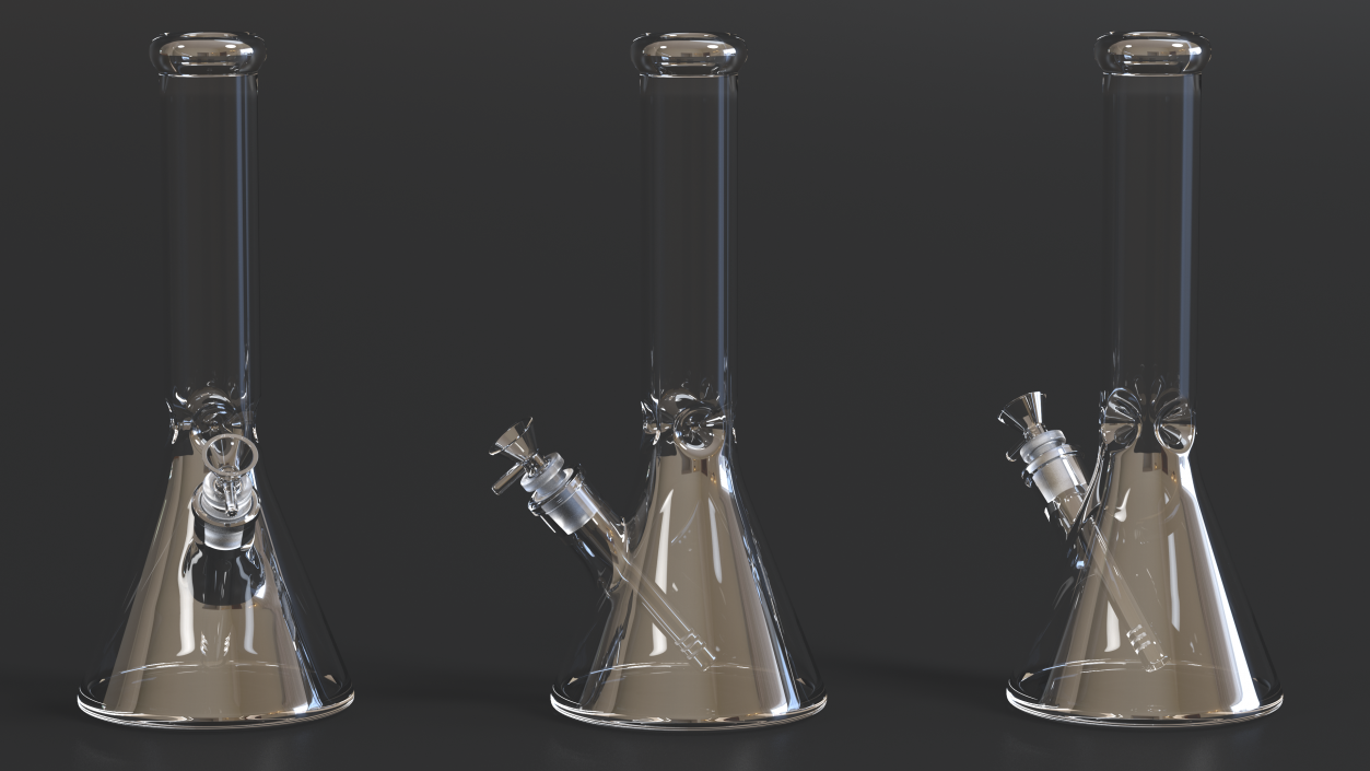 Glass Beaker Bong 3D