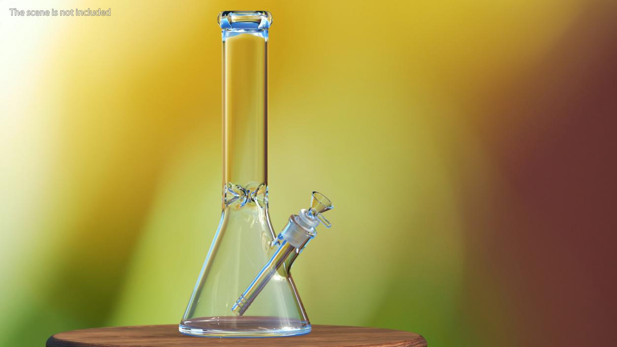 Glass Beaker Bong 3D