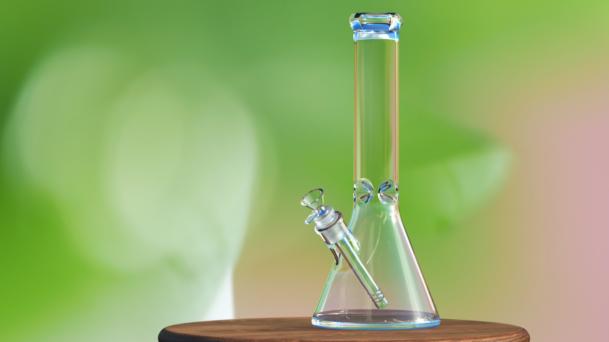 Glass Beaker Bong 3D