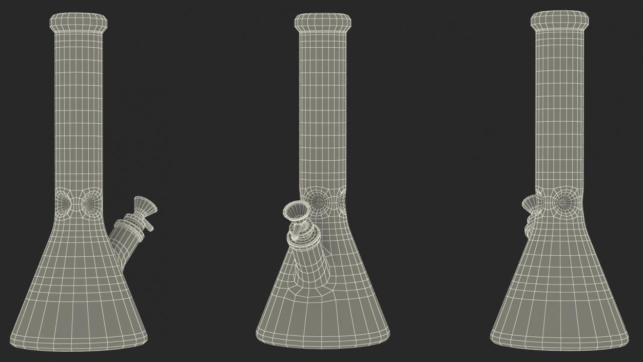 Glass Beaker Bong 3D