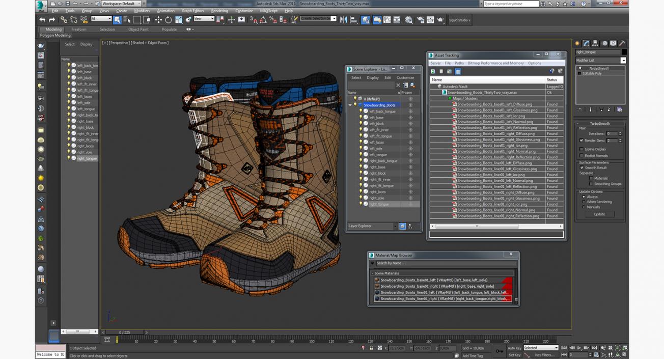 3D Snowboarding Boots ThirtyTwo model