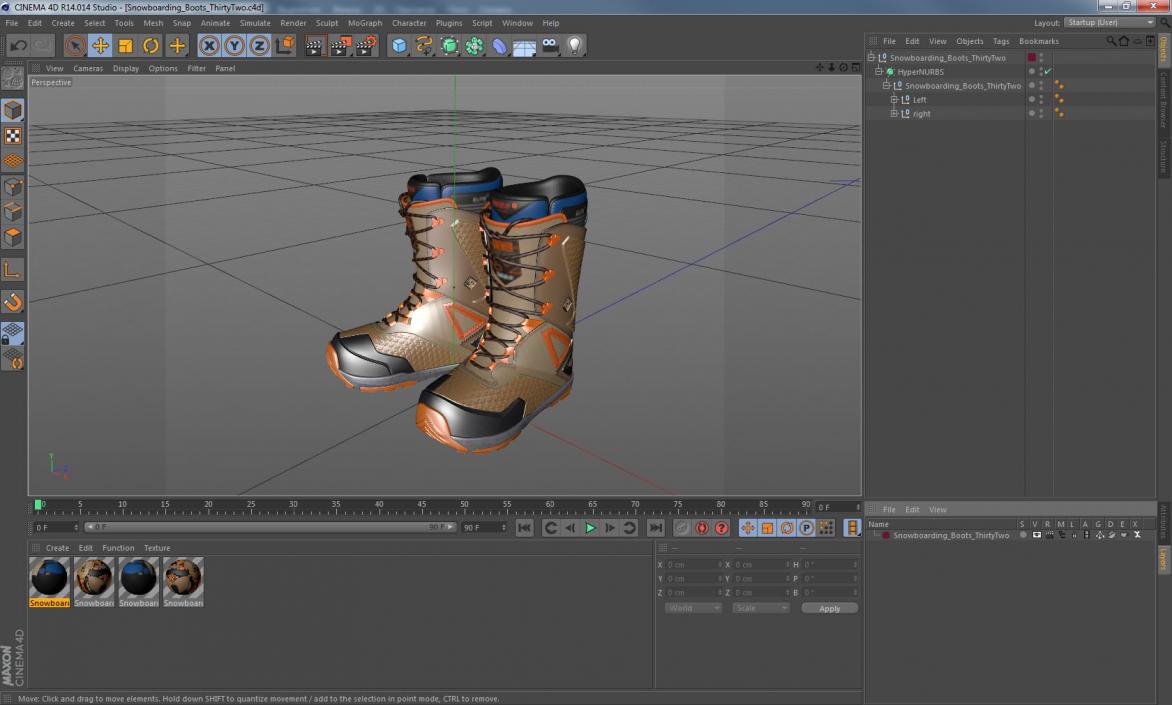 3D Snowboarding Boots ThirtyTwo model