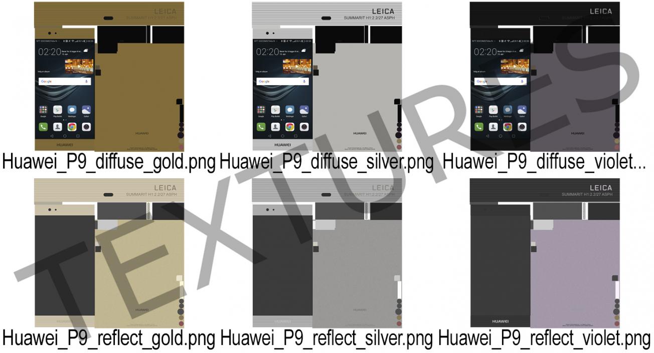 3D Huawei P9 Set model