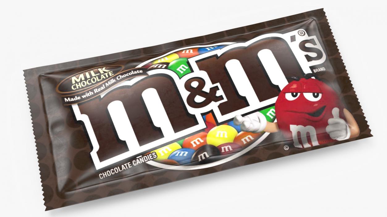 3D M and Ms Candy Package Brown model