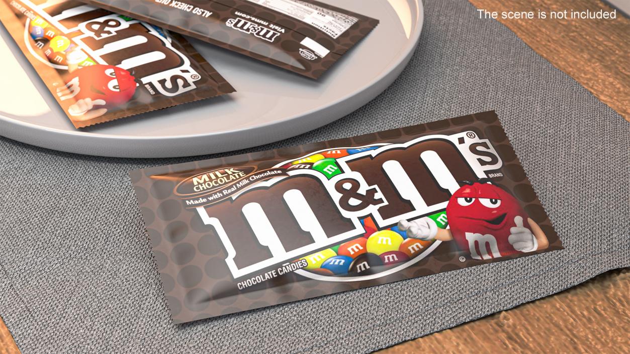 3D M and Ms Candy Package Brown model