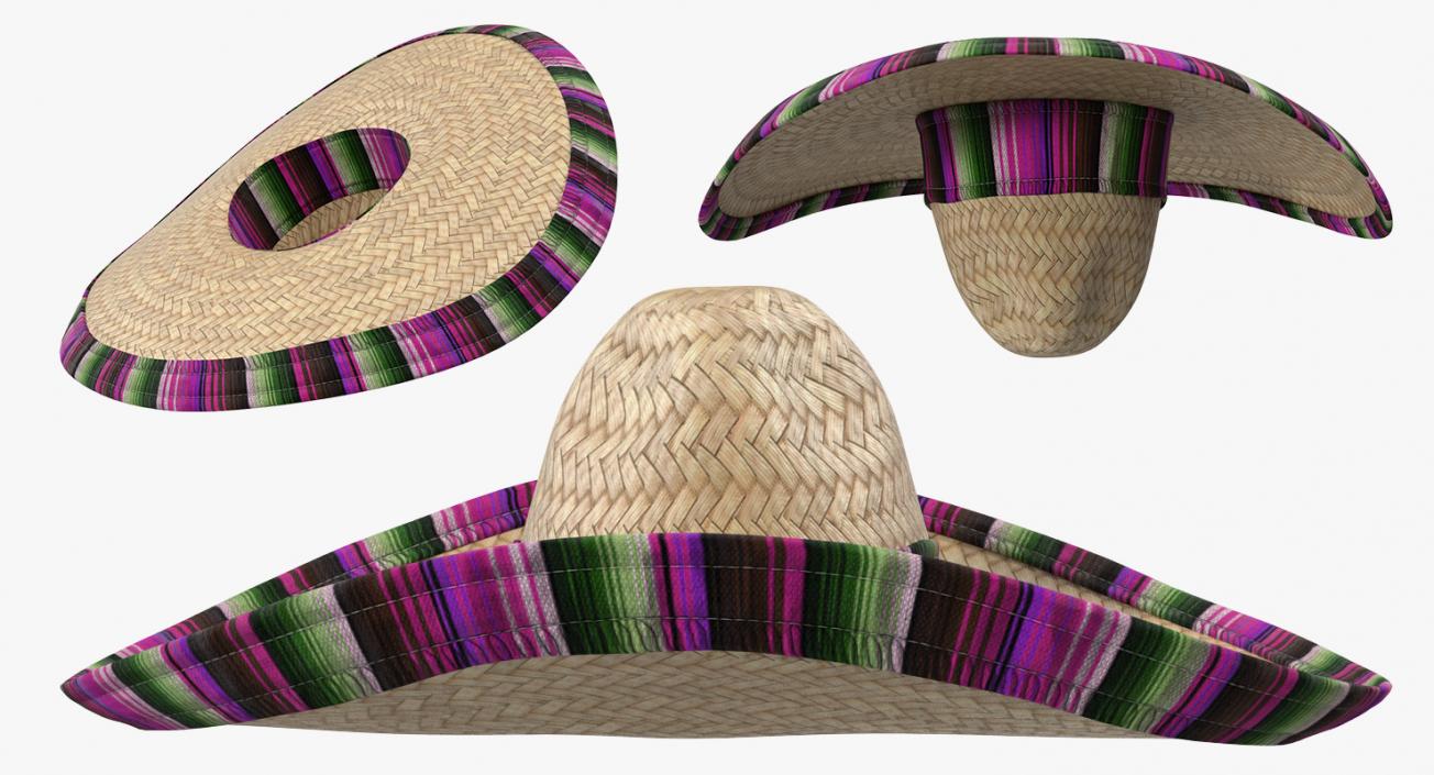 3D Straw Hats Collection 3 model