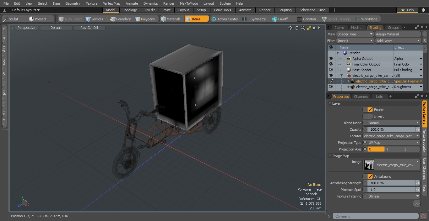 3D Rad Power Bike RadBurro with Cargo Box model