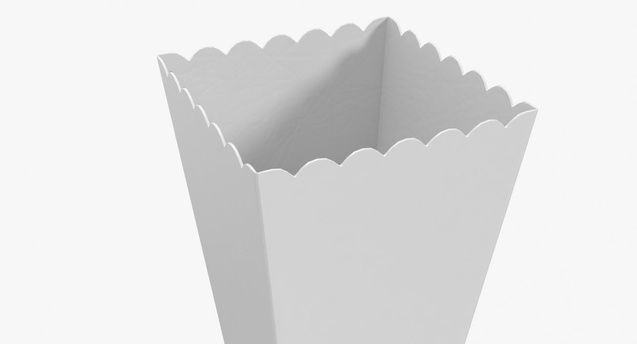 3D Empty Paper Popcorn Cup Generic