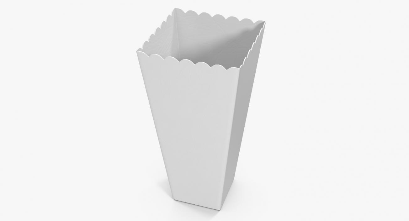 3D Empty Paper Popcorn Cup Generic