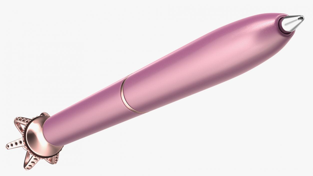 3D Crown Design Ballpoint Pen Pink