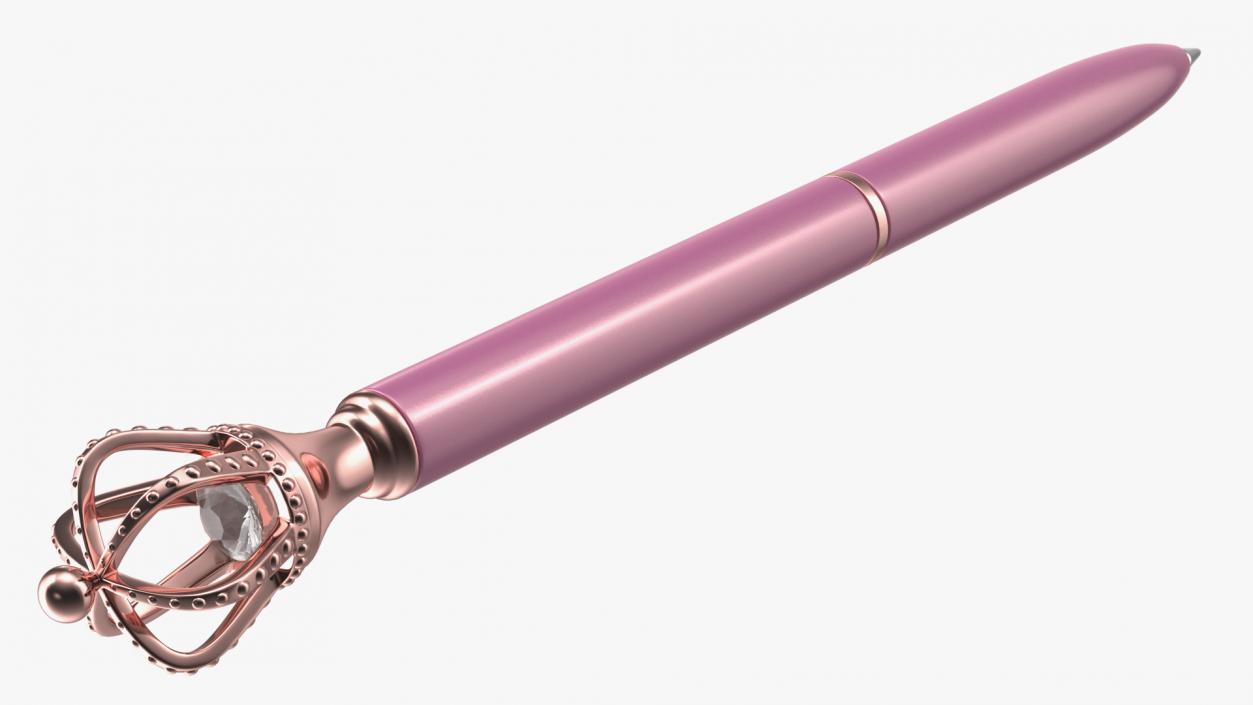 3D Crown Design Ballpoint Pen Pink