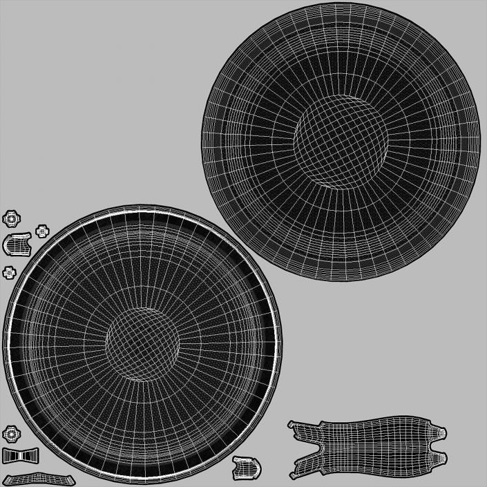 3D Induction Cooktop with Frying Pan and Steak model