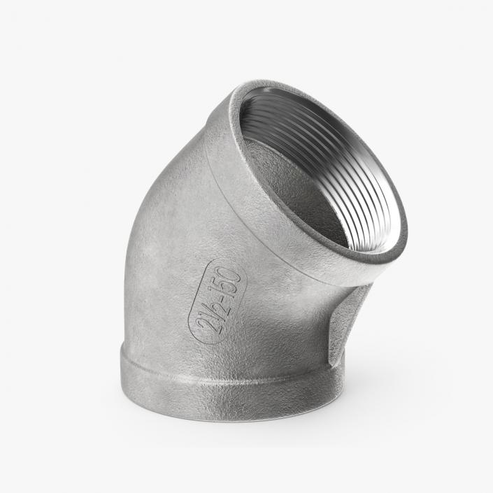 Fitting 45-Degree Elbow SS304 3D model