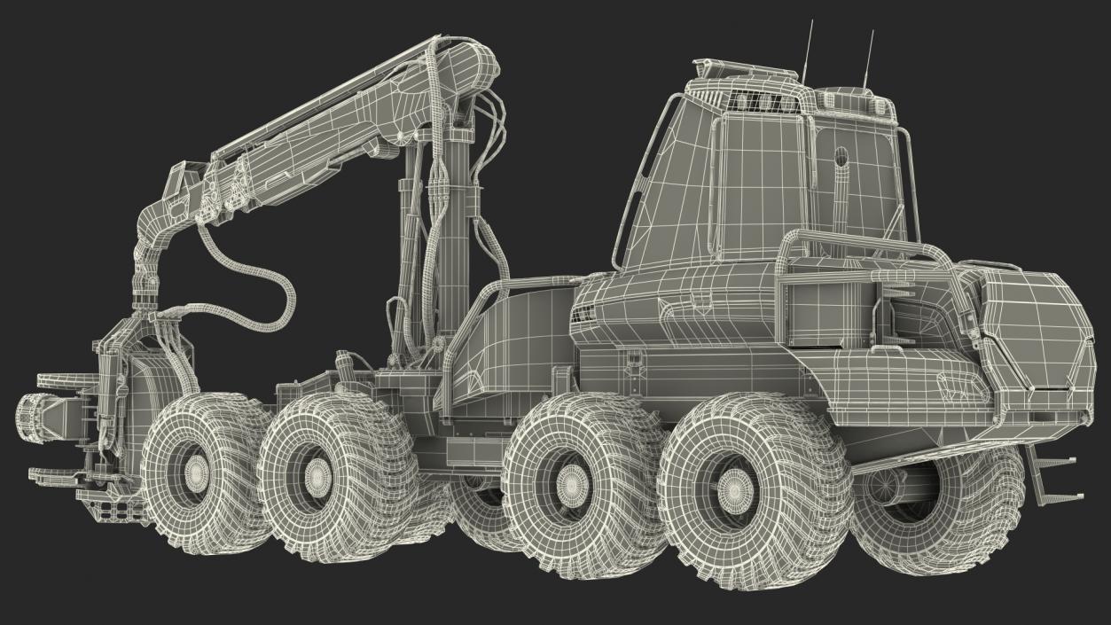 Forestry Harvester New Rigged 3D model