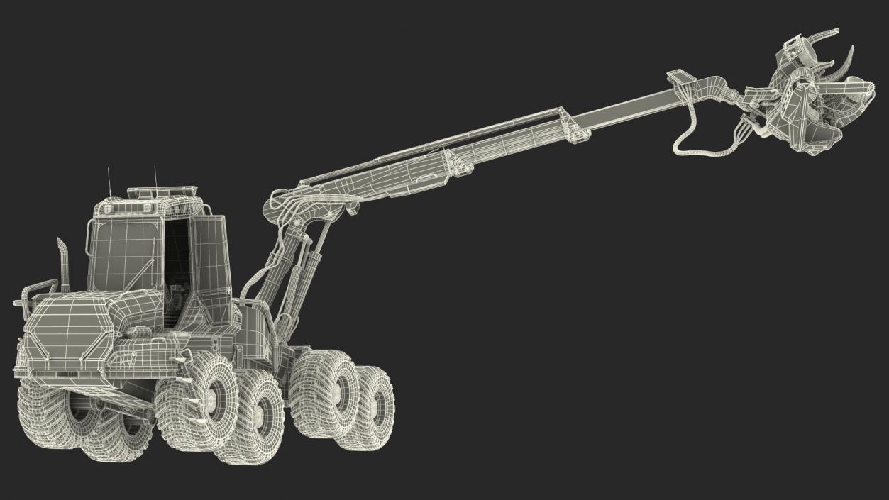 Forestry Harvester New Rigged 3D model