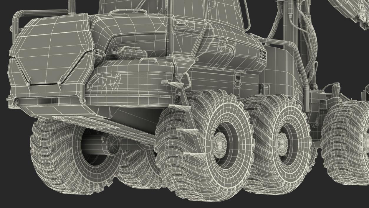 Forestry Harvester New Rigged 3D model