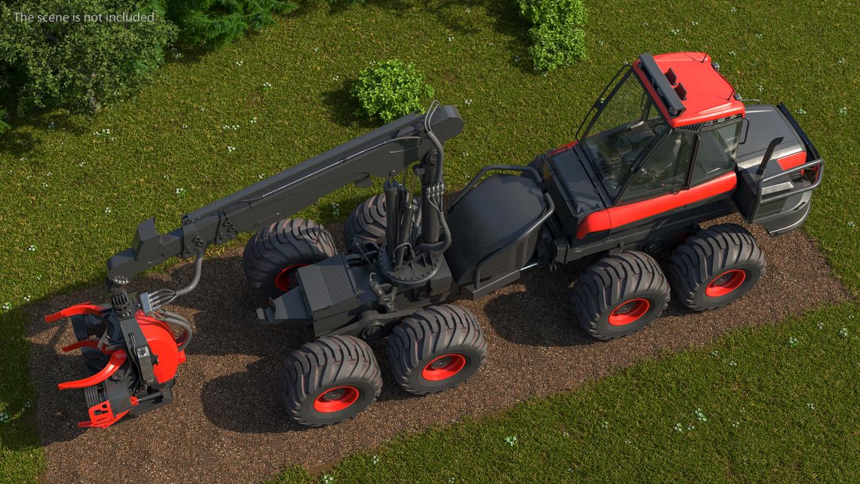 Forestry Harvester New Rigged 3D model