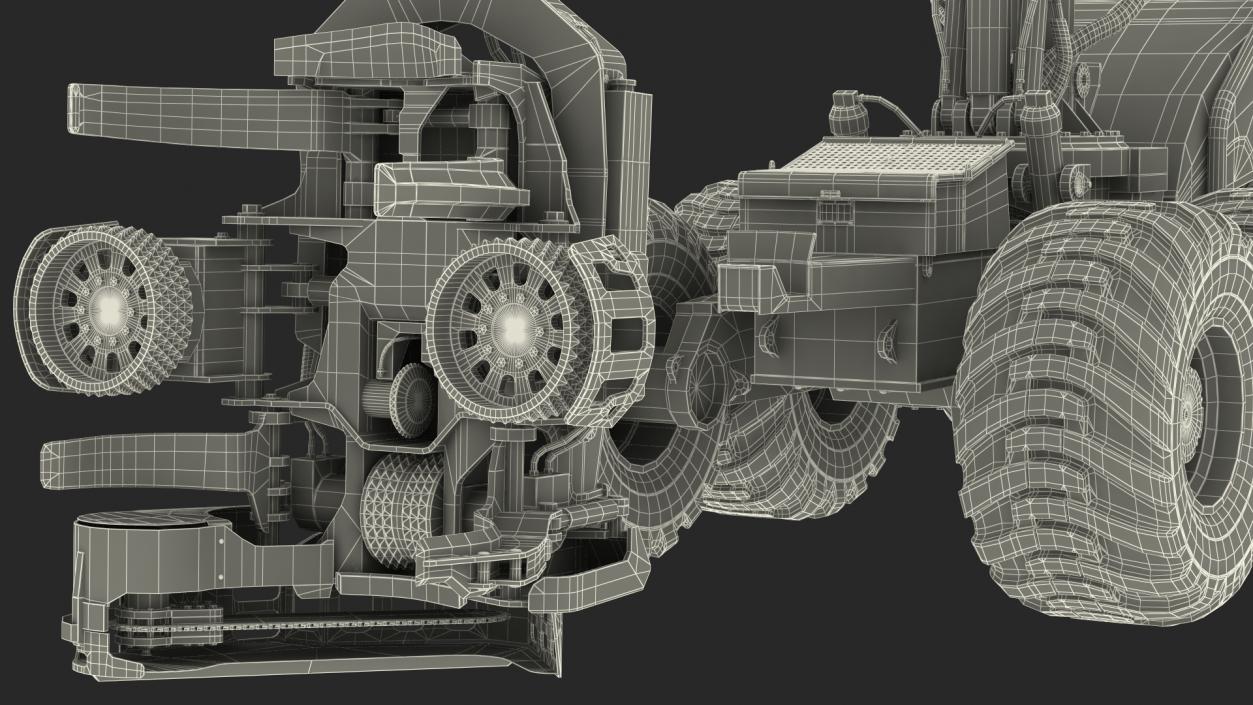 Forestry Harvester New Rigged 3D model