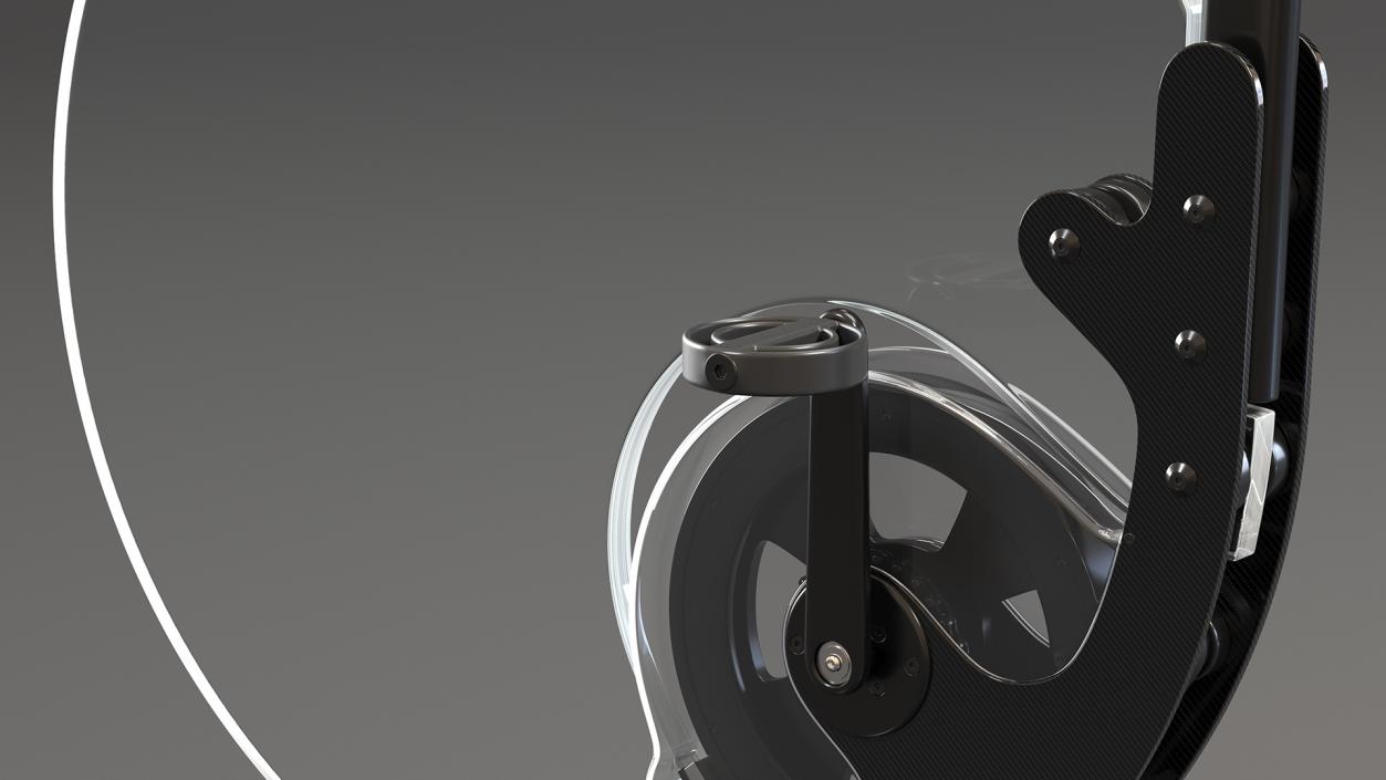 Futuristic Unicycle Exercise Bike Ciclotte Rigged 3D model