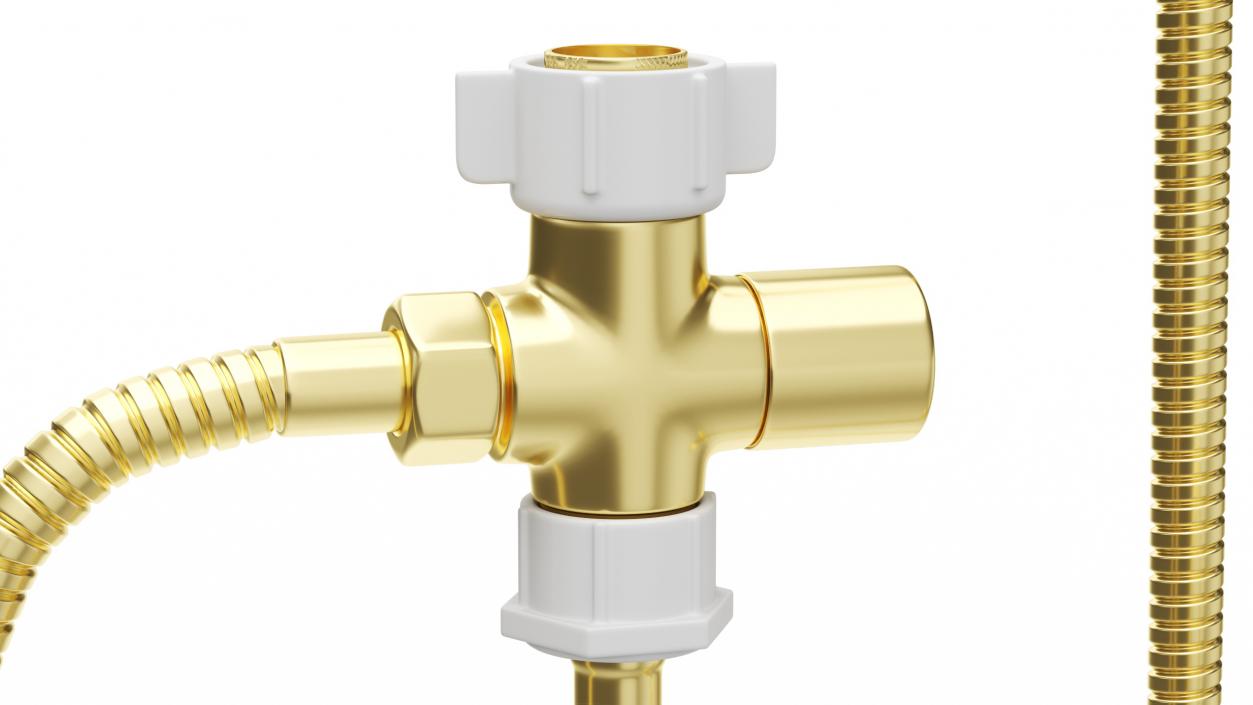 Toilet Tank Mounted Gold Handheld Bidet Sprayer 3D