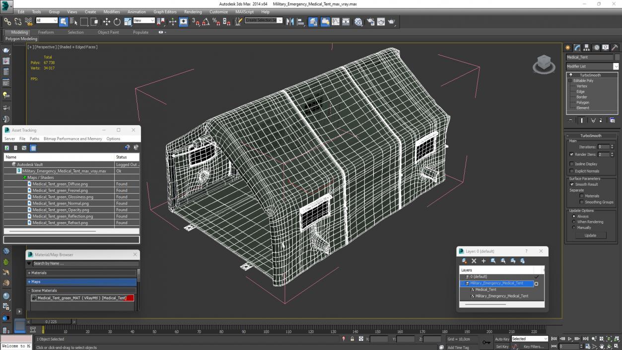 3D Military Emergency Medical Tent 2 model