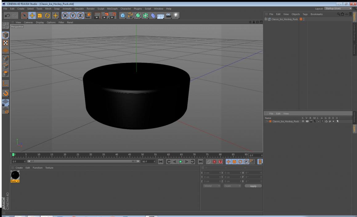 3D Classic Ice Hockey Puck model