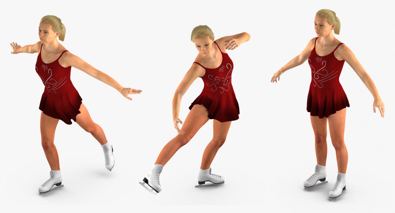 Rigged Figure Skaters Collection 3D