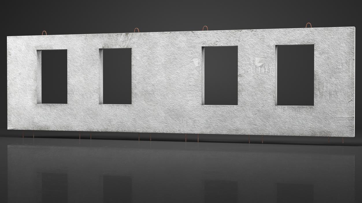 Precast Concrete Panels Collection 3D model