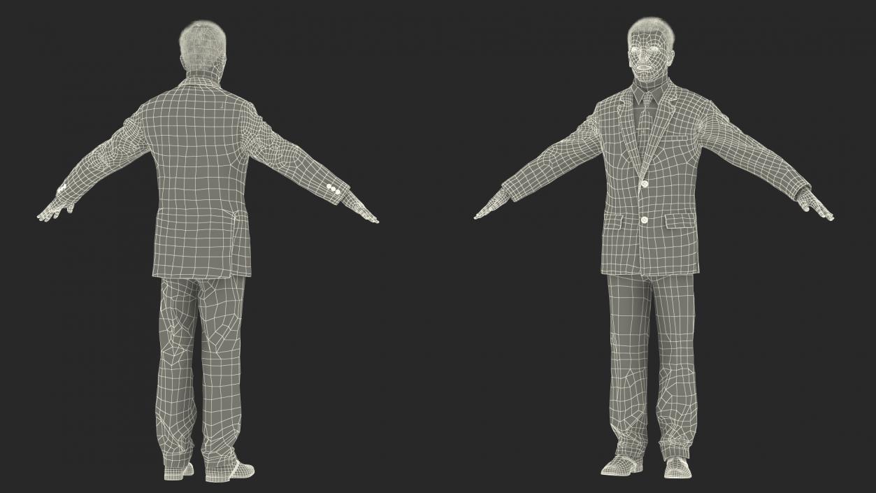 3D Suit Business Man Fur