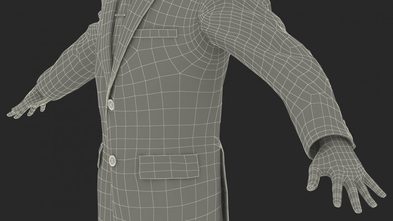 3D Suit Business Man Fur