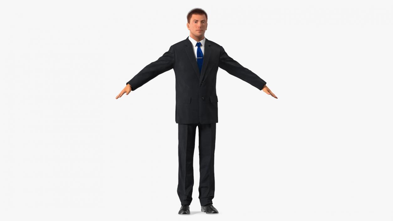 3D Suit Business Man Fur