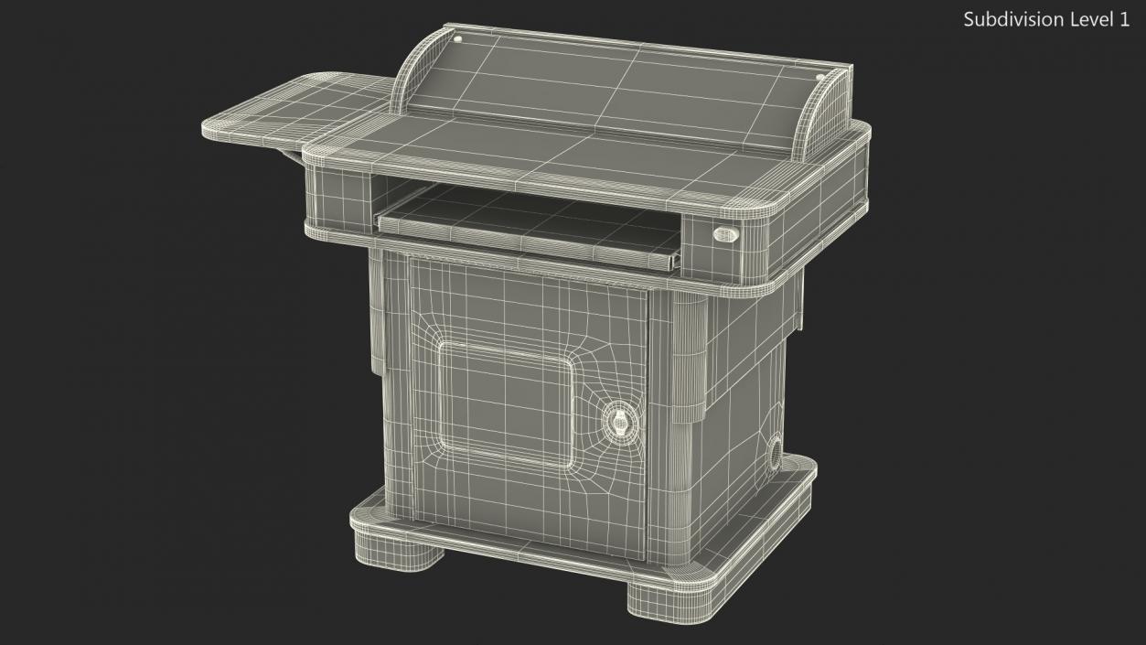 3D Multimedia Lectern model