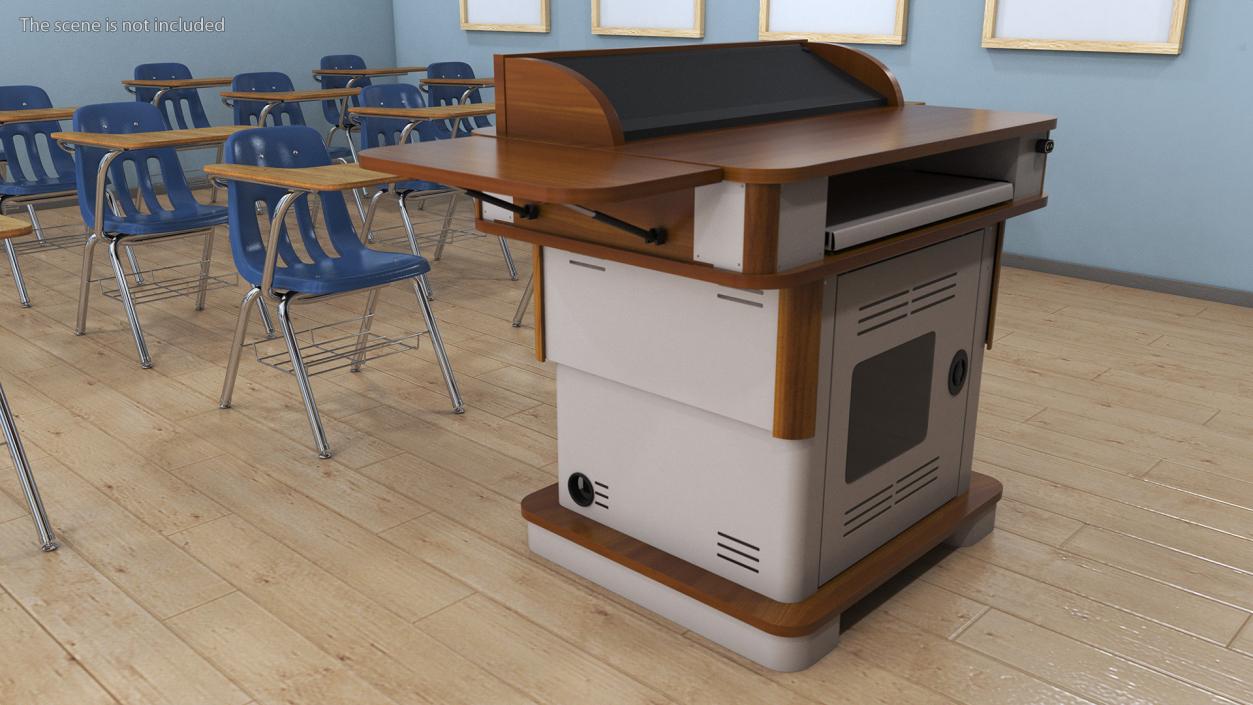 3D Multimedia Lectern model