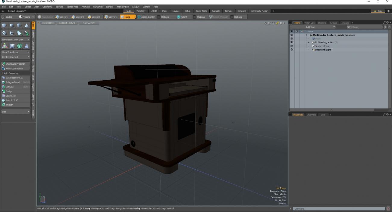 3D Multimedia Lectern model