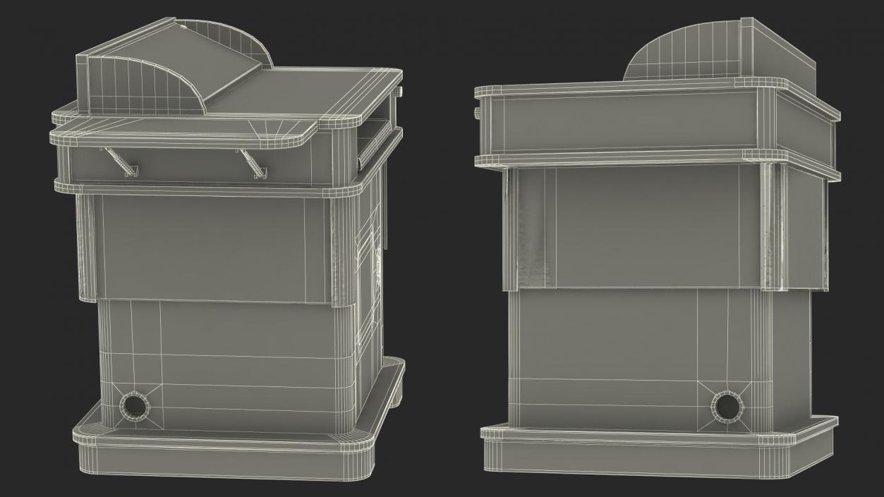 3D Multimedia Lectern model