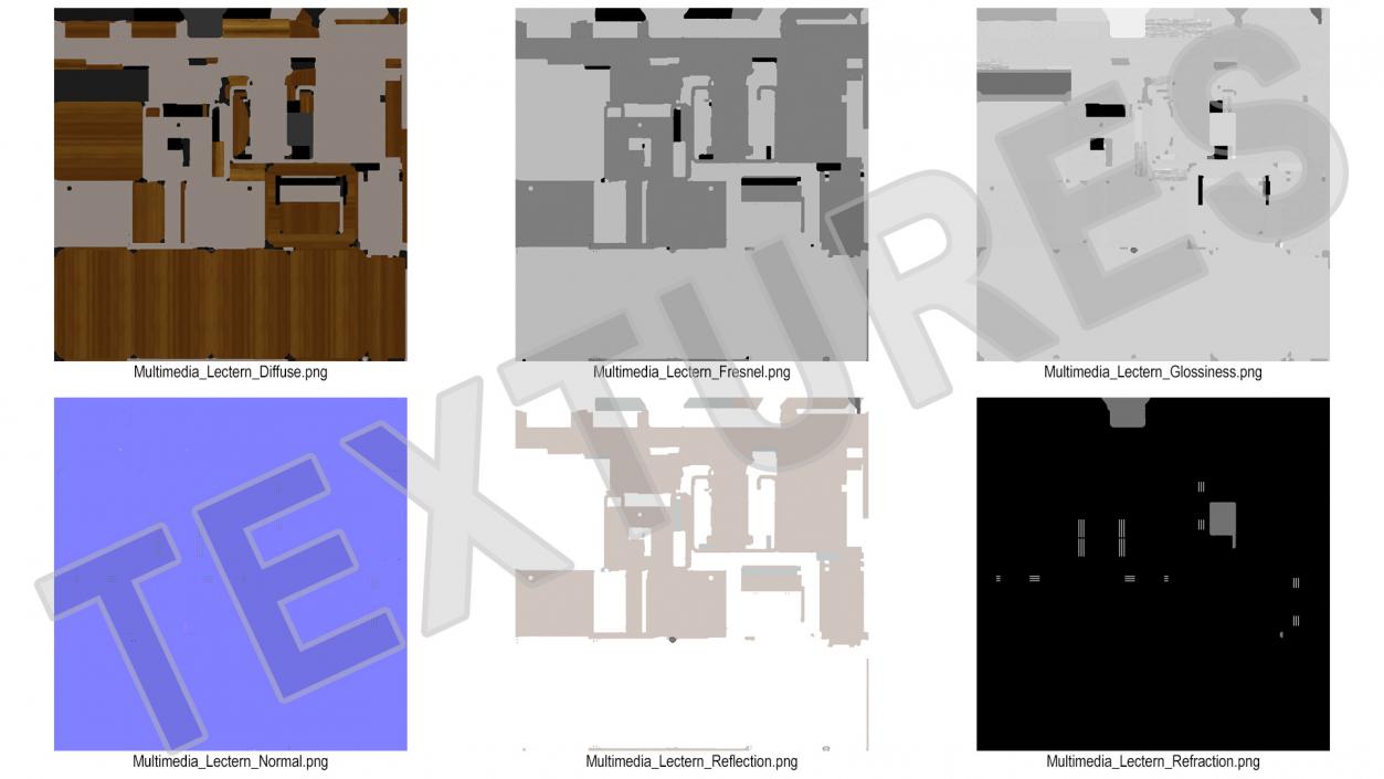 3D Multimedia Lectern model