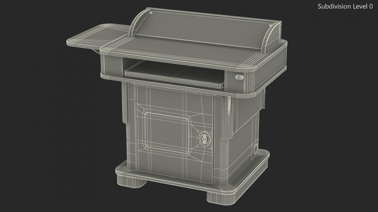 3D Multimedia Lectern model