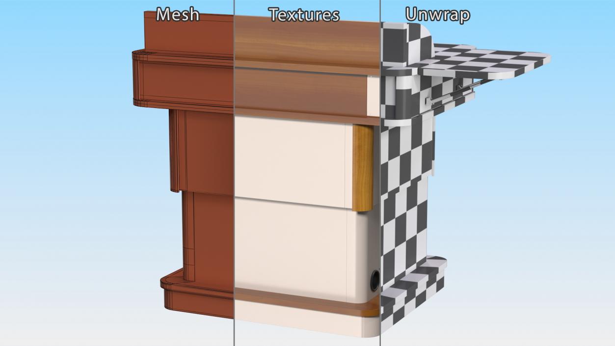 3D Multimedia Lectern model