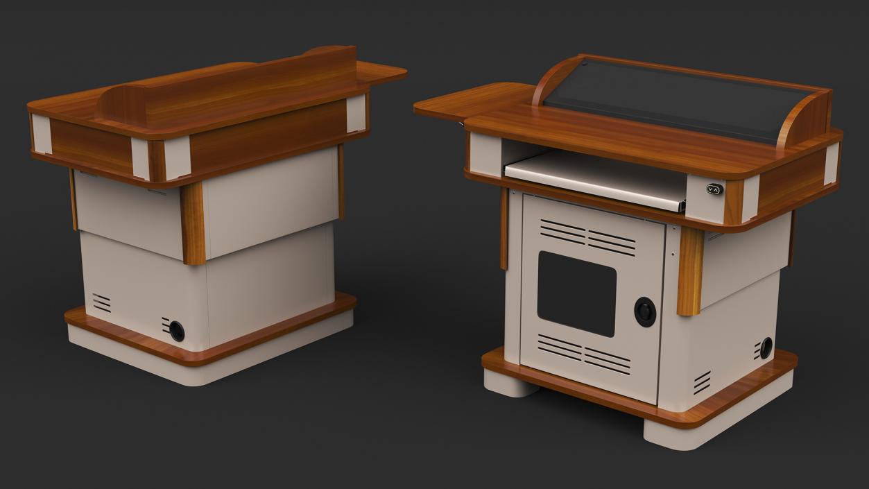 3D Multimedia Lectern model