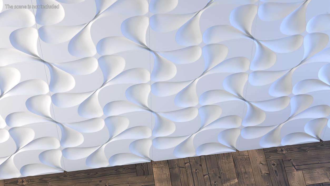 Wall Panel Drops Ceramic 3D model