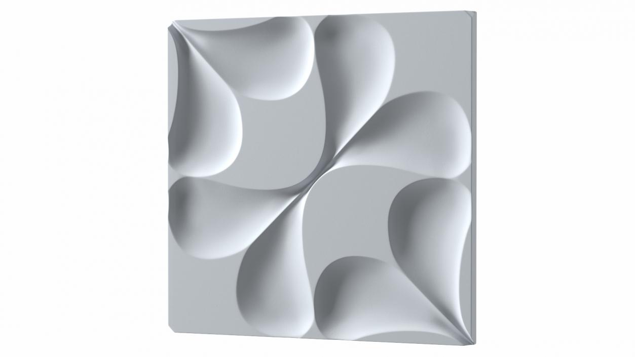 Wall Panel Drops Ceramic 3D model