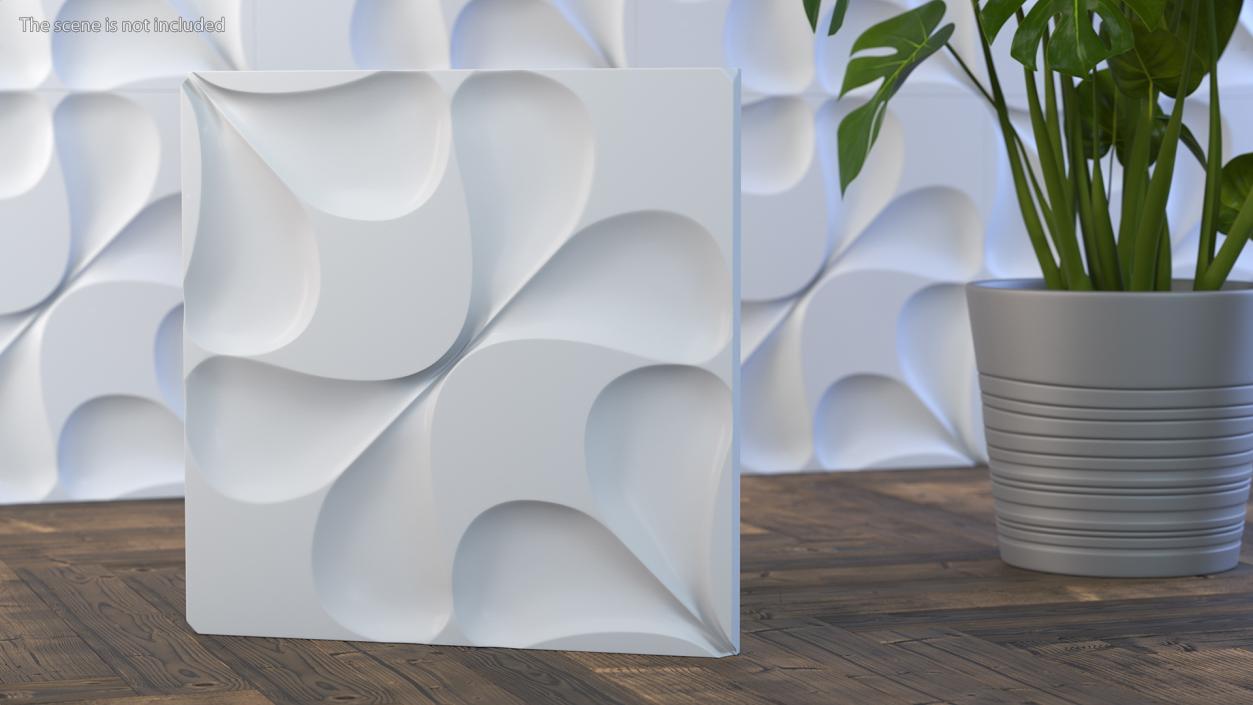 Wall Panel Drops Ceramic 3D model