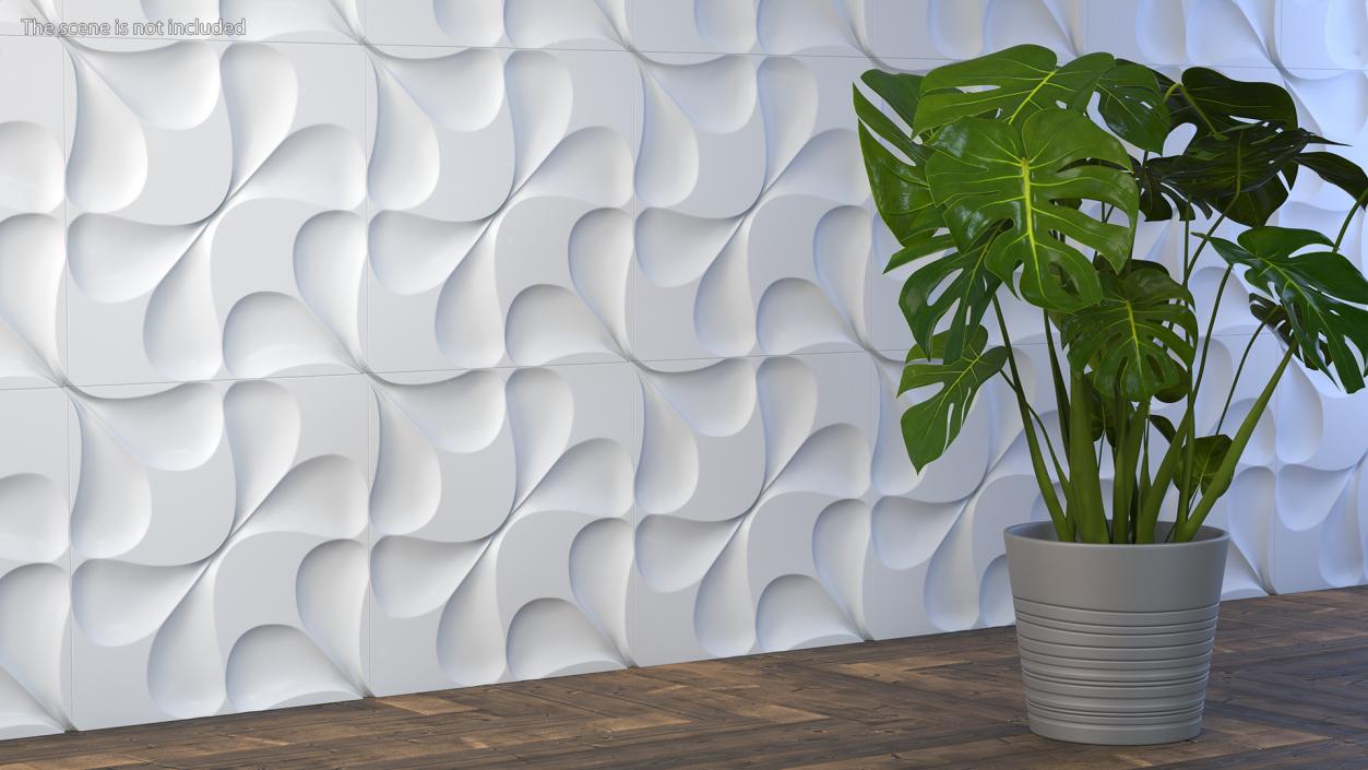 Wall Panel Drops Ceramic 3D model